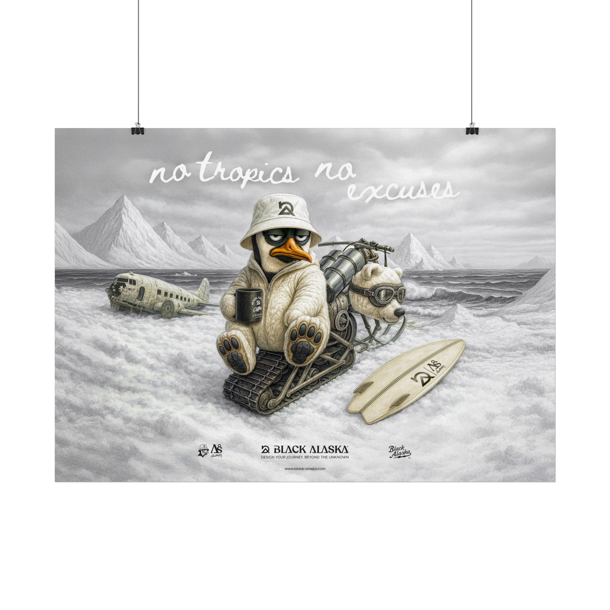 No Tropics | Arktischer Surfposter