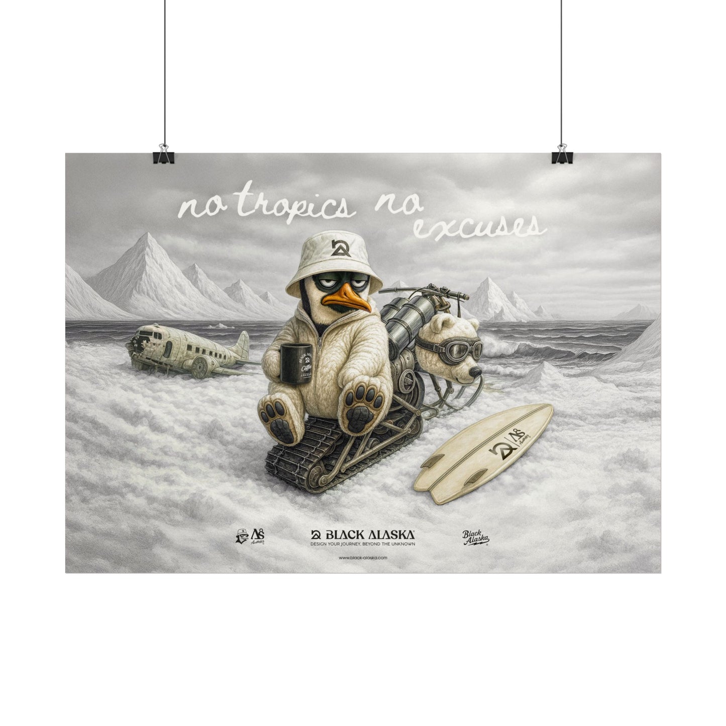 No Tropics | Arktischer Surfposter