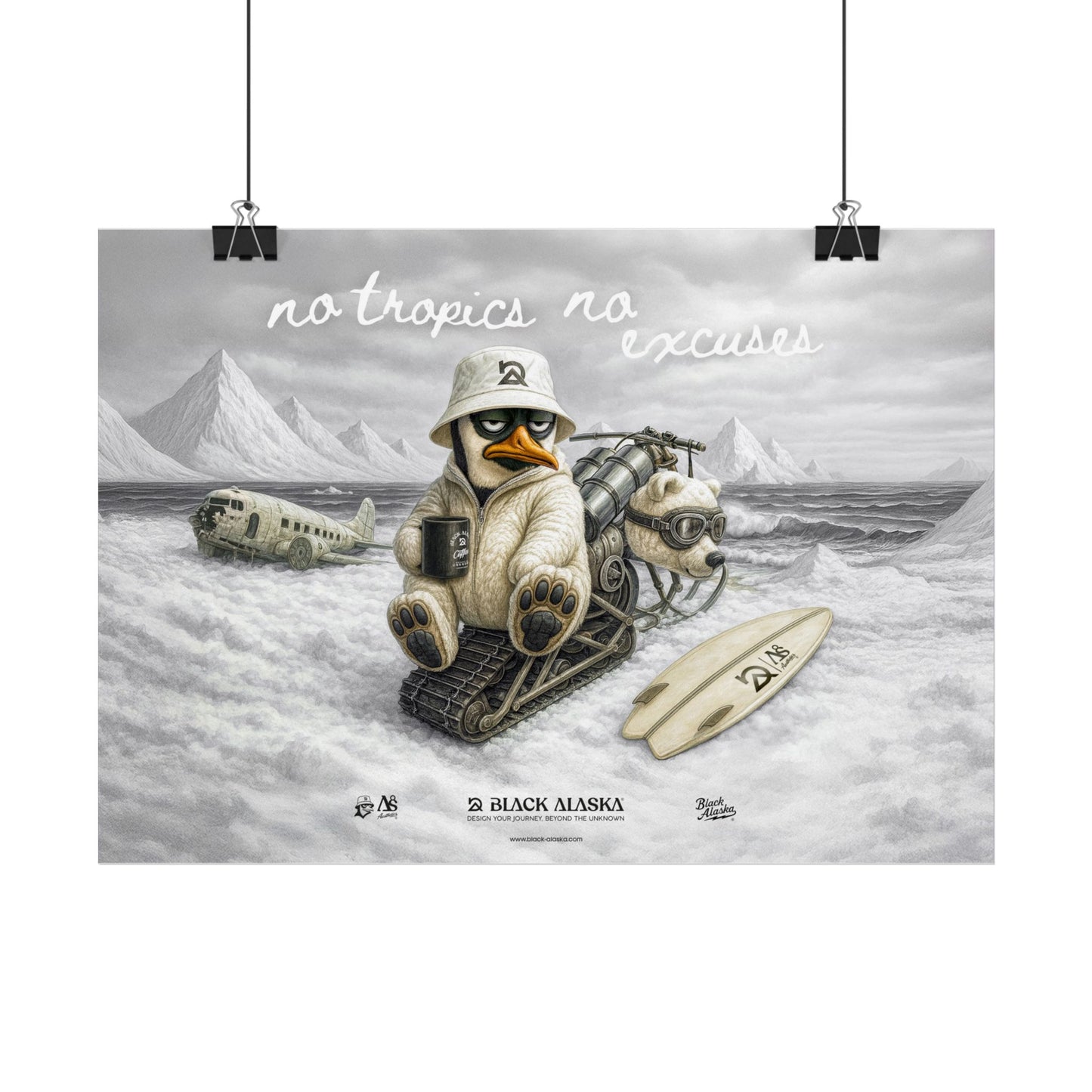 No Tropics | Arktischer Surfposter