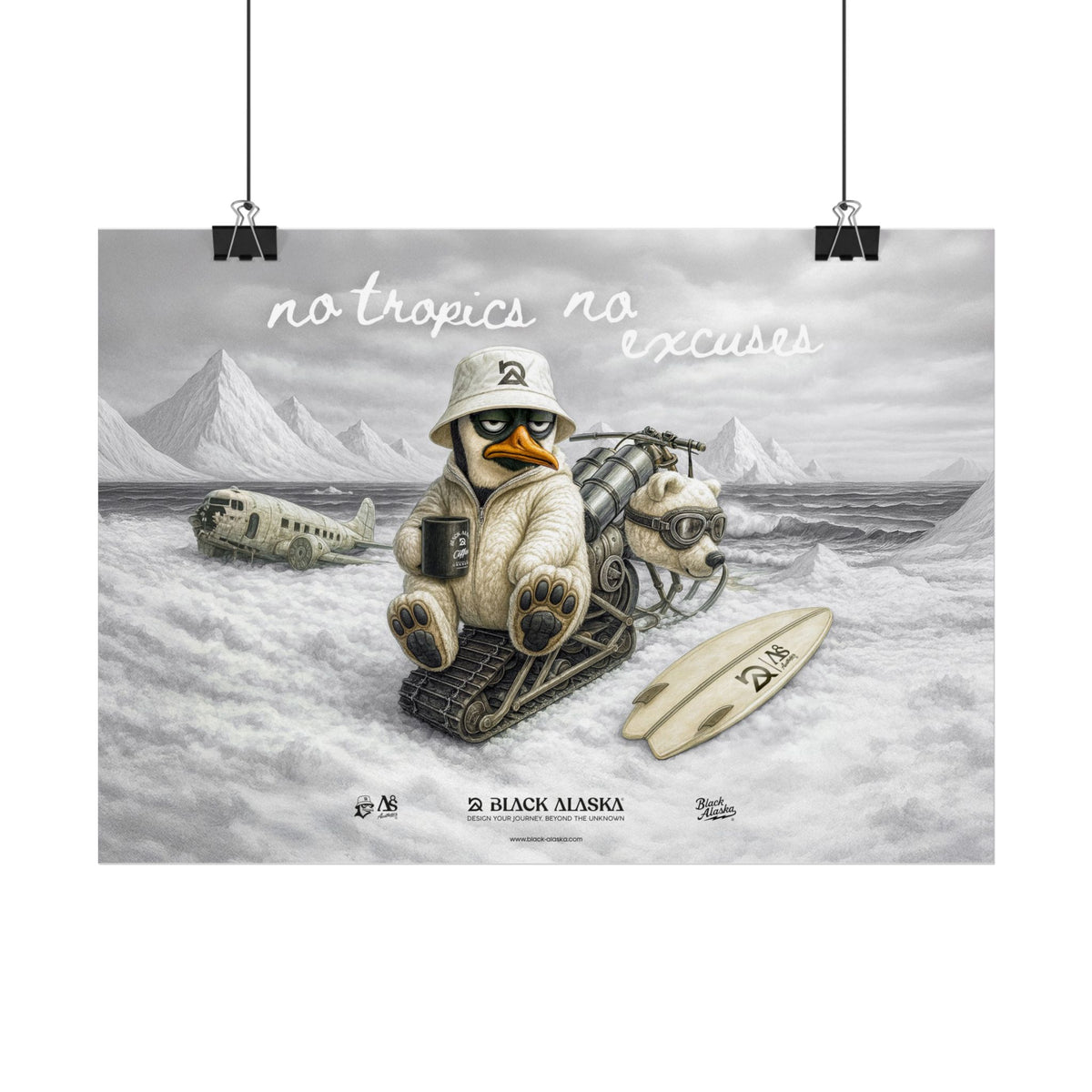 No Tropics | Arktischer Surfposter