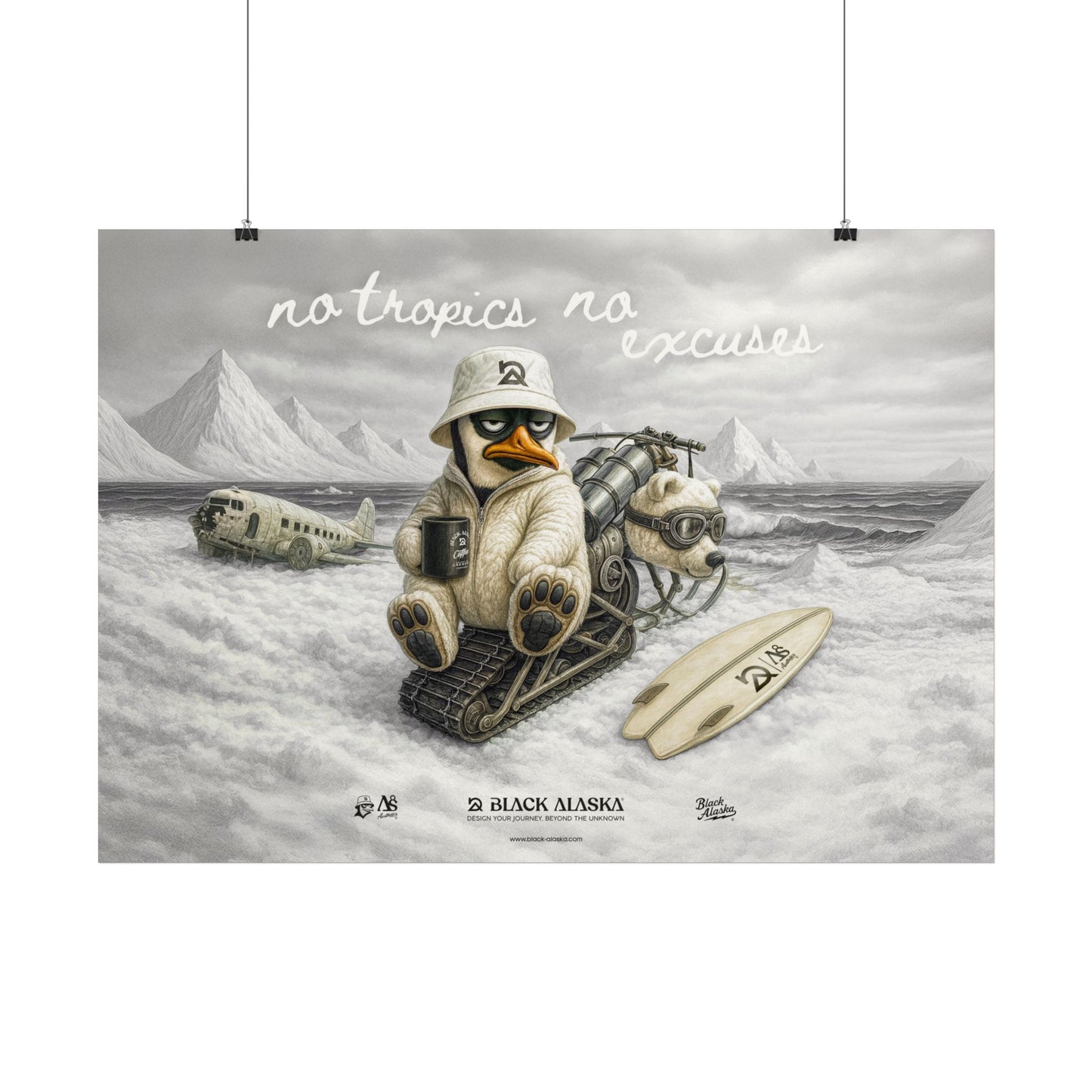 No Tropics | Arktischer Surfposter