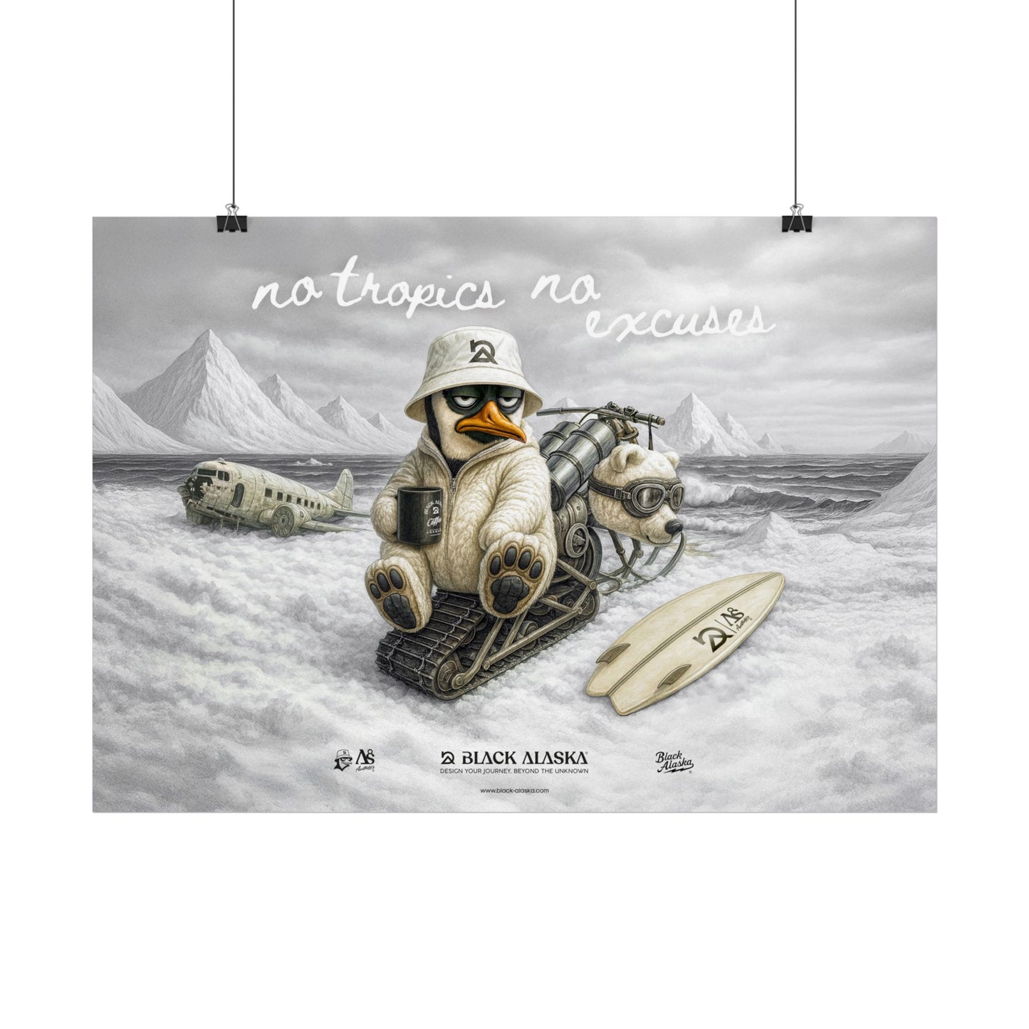 No Tropics | Arktischer Surfposter