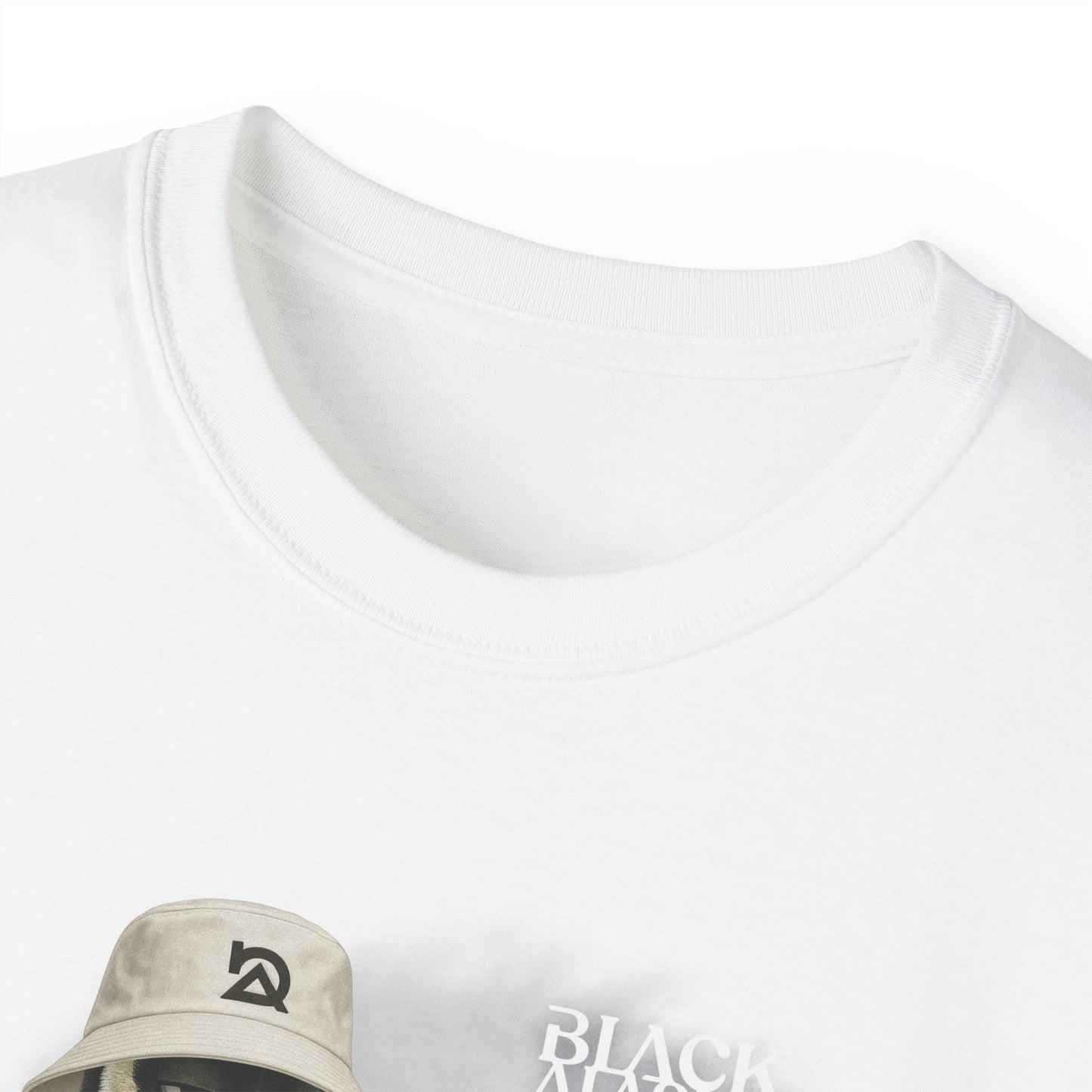 white tshirt with black alaska logo
