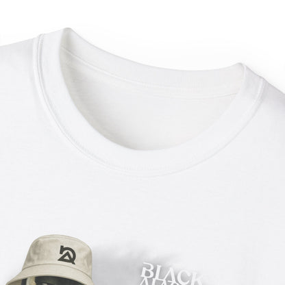 white tshirt with black alaska logo