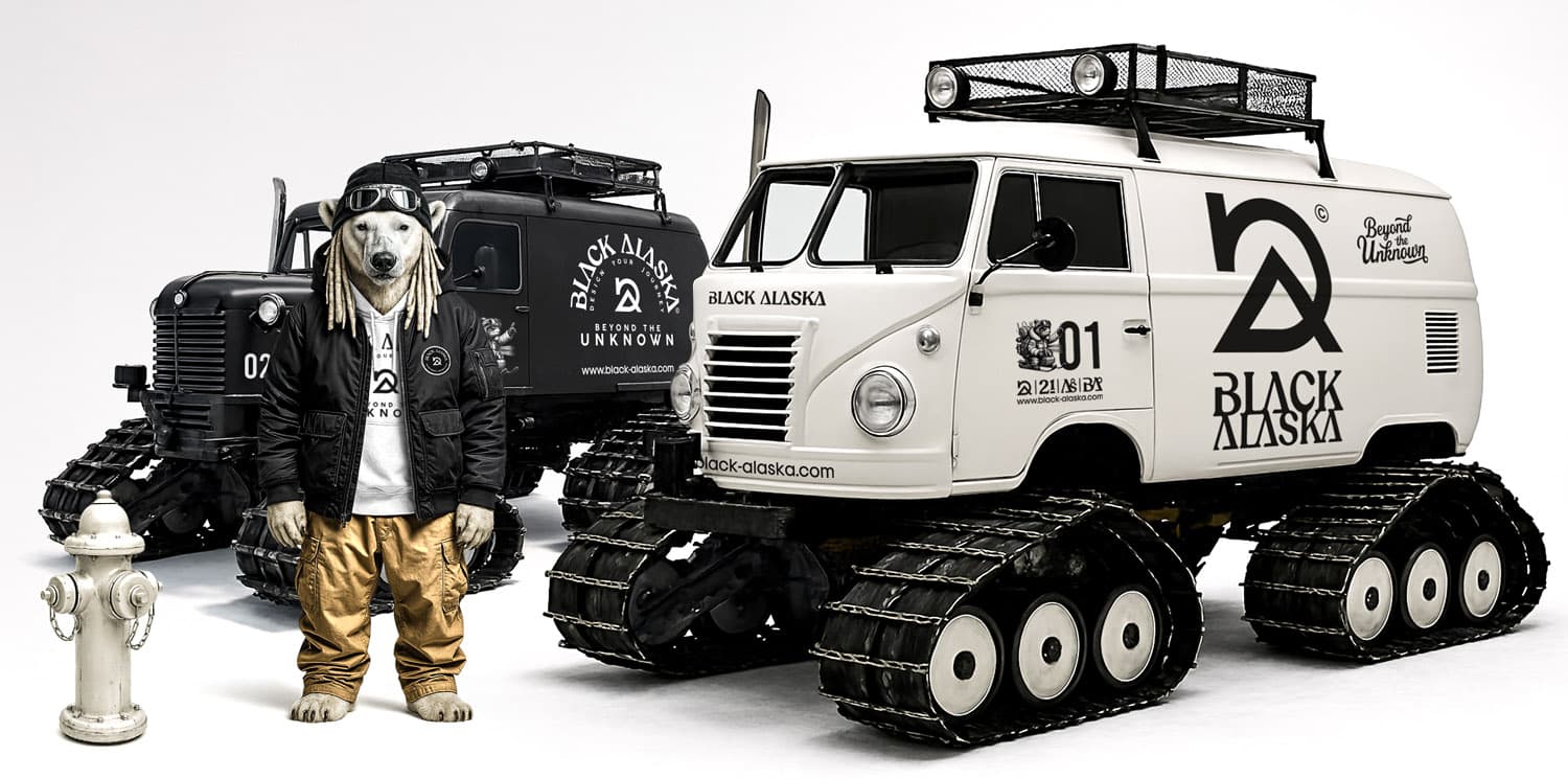 Black-Alaska-Auto-Beschriftungen