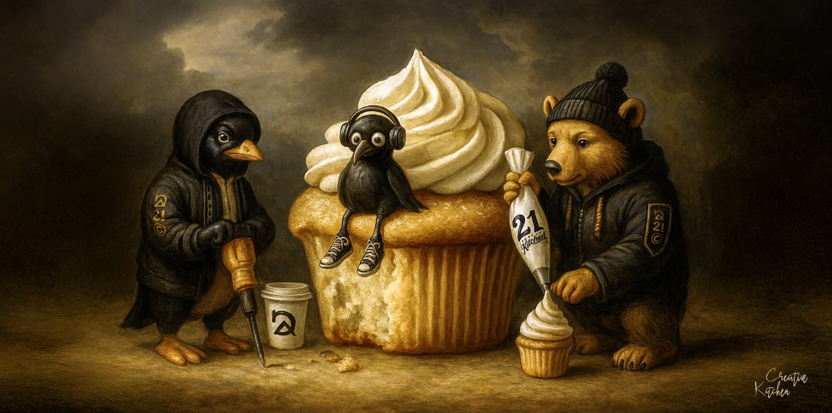 Black Alaska Creative Kitchen Muffin Motiv