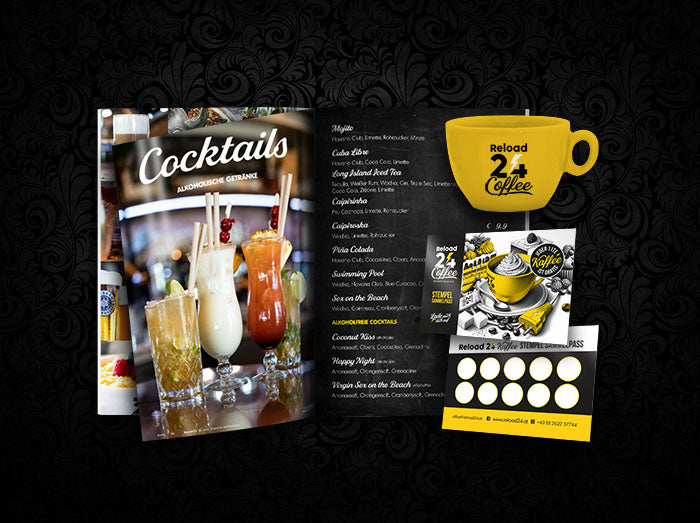 Reload24 Gastro-Branding und visuelles System von Black Alaska