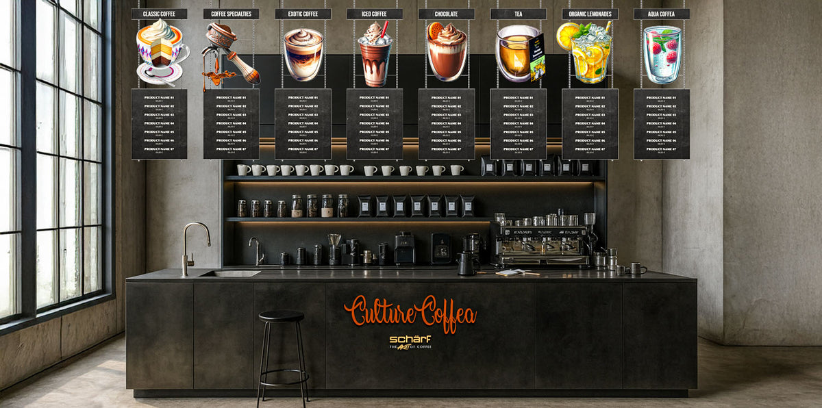 Culture Coffea skalierbares Menüboard Design 01